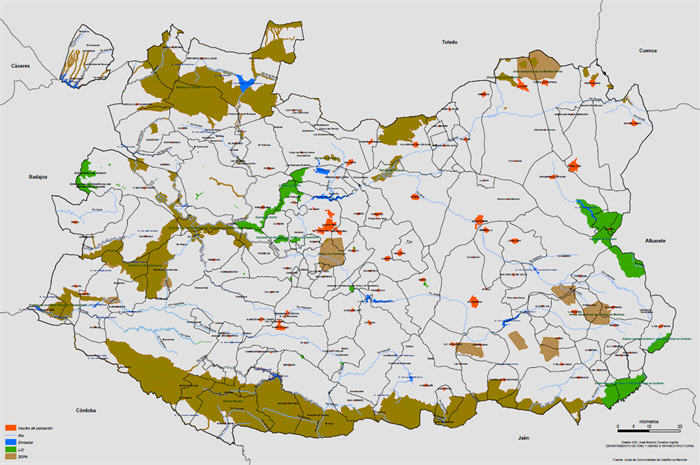 Visualizar Provincia Ciudad Real Red NATURA 2000. Provincia Ciudad Real