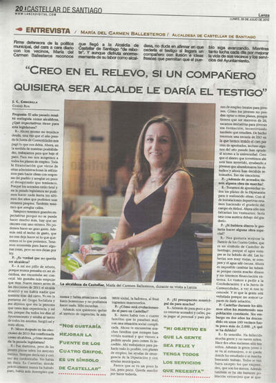 Entrevista a la Alcaldesa