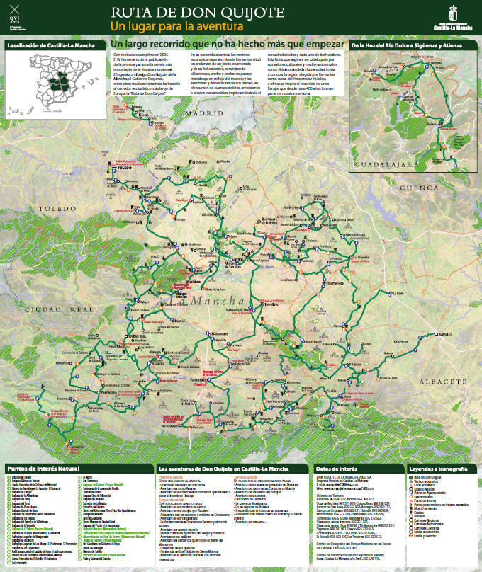 Visualizar plano ruta de Don Quijote Visualizar plano ruta de Don Quijote